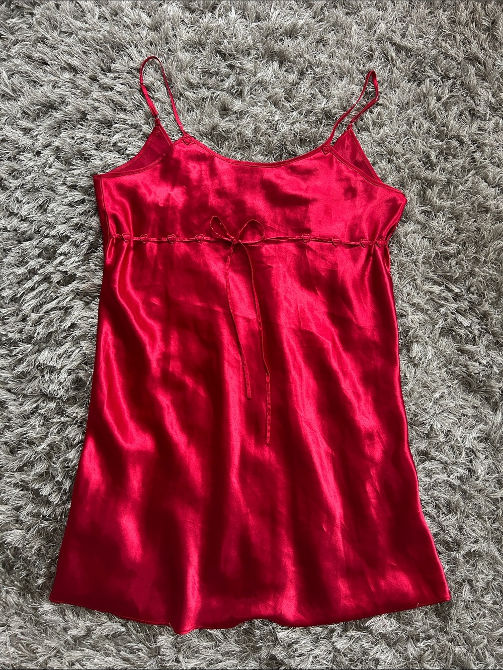 Jaclyn Smith Sleepwear Red Heart Detail Slip